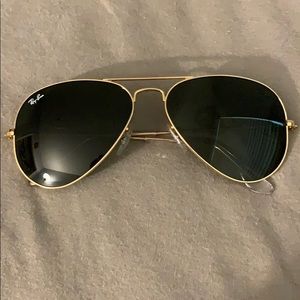 Ray-ban aviator gold sunglasses